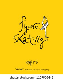 Sport poster / Sketchy leisure illustration - vector