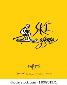 Sport poster / Sketchy leisure illustration - vector