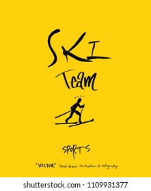Sport poster / Sketchy leisure illustration - vector