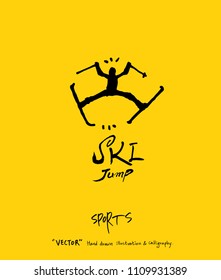 Sport poster / Sketchy leisure illustration - vector
