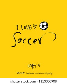 Sport poster / Sketchy leisure illustration - vector