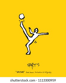 Sport poster / Sketchy leisure illustration - vector