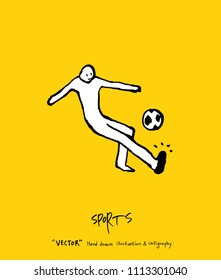 Sport poster / Sketchy leisure illustration - vector