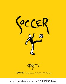 Sport poster / Sketchy leisure illustration - vector