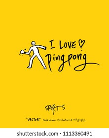 Sport poster / Sketchy leisure illustration - vector