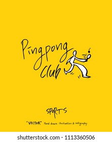 Sport poster / Sketchy leisure illustration - vector