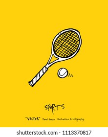 Sport poster / Sketchy leisure illustration - vector