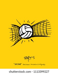 
Sport poster / Sketchy leisure illustration - vector