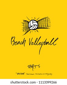 
Sport poster / Sketchy leisure illustration - vector