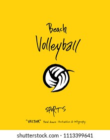 
Sport poster / Sketchy leisure illustration - vector