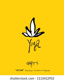Sport poster / Sketchy leisure illustration - vector