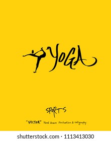 Sport poster / Sketchy leisure illustration - vector