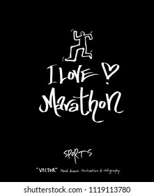 Sport poster / Sketchy leisure illustration - vector