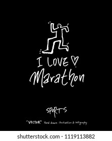 Sport poster / Sketchy leisure illustration - vector