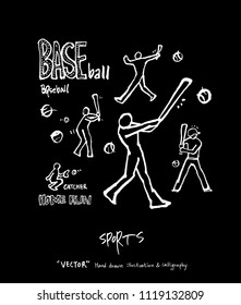 Sport poster / Sketchy leisure illustration - vector