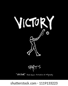 Sport poster / Sketchy leisure illustration - vector