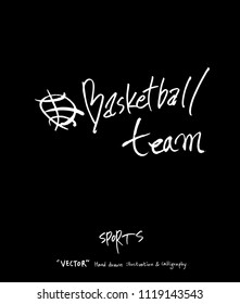 Sport poster / Sketchy leisure illustration - vector