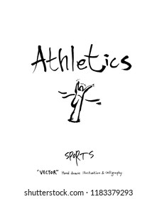 Sport poster / Sketchy leisure illustration - vector
