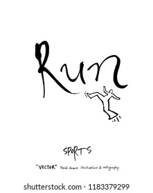 Sport poster / Sketchy leisure illustration - vector