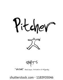 Sport poster / Sketchy leisure illustration - vector