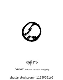 Sport poster / Sketchy leisure illustration - vector
