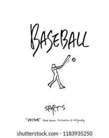 Sport poster / Sketchy leisure illustration - vector