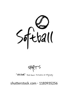 Sport poster / Sketchy leisure illustration - vector