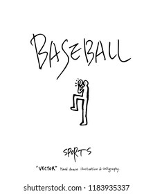 Sport poster / Sketchy leisure illustration - vector