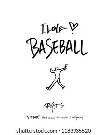 Sport poster / Sketchy leisure illustration - vector