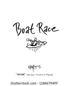 Sport poster / Sketchy leisure illustration - vector