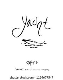 Sport poster / Sketchy leisure illustration - vector