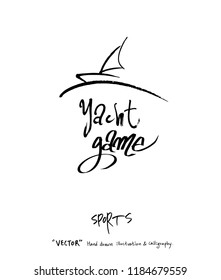 Sport poster / Sketchy leisure illustration - vector