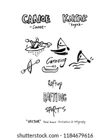 Sport poster / Sketchy leisure illustration - vector
