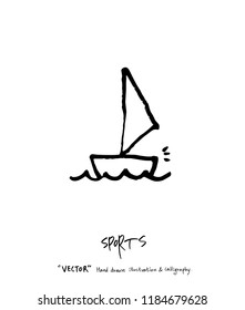 Sport poster / Sketchy leisure illustration - vector