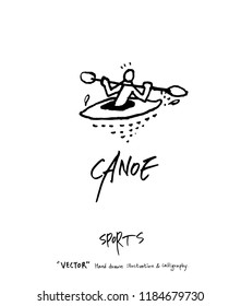 Sport poster / Sketchy leisure illustration - vector