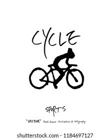 Sport poster / Sketchy leisure illustration - vector