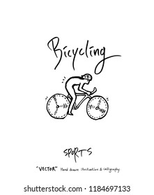 Sport poster / Sketchy leisure illustration - vector