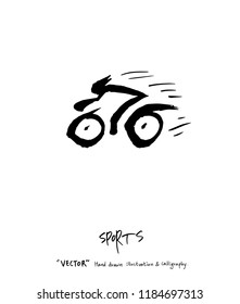 Sport poster / Sketchy leisure illustration - vector