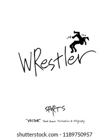 Sport poster / Sketchy leisure illustration - vector
