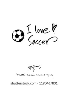Sport poster / Sketchy leisure illustration - vector