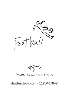 Sport poster / Sketchy leisure illustration - vector