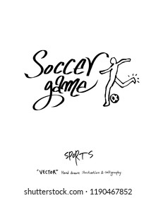 Sport poster / Sketchy leisure illustration - vector
