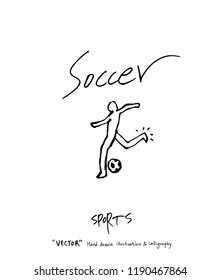 Sport poster / Sketchy leisure illustration - vector