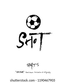 Sport poster / Sketchy leisure illustration - vector