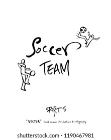 Sport poster / Sketchy leisure illustration - vector