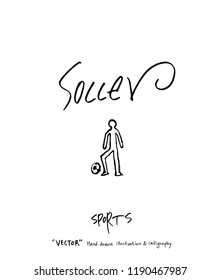 Sport poster / Sketchy leisure illustration - vector