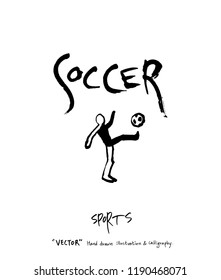 Sport poster / Sketchy leisure illustration - vector