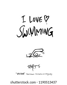 Sport poster / Sketchy leisure illustration - vector
