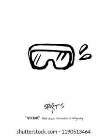 Sport poster / Sketchy leisure illustration - vector