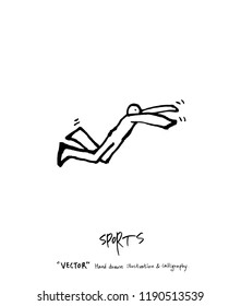 Sport poster / Sketchy leisure illustration - vector